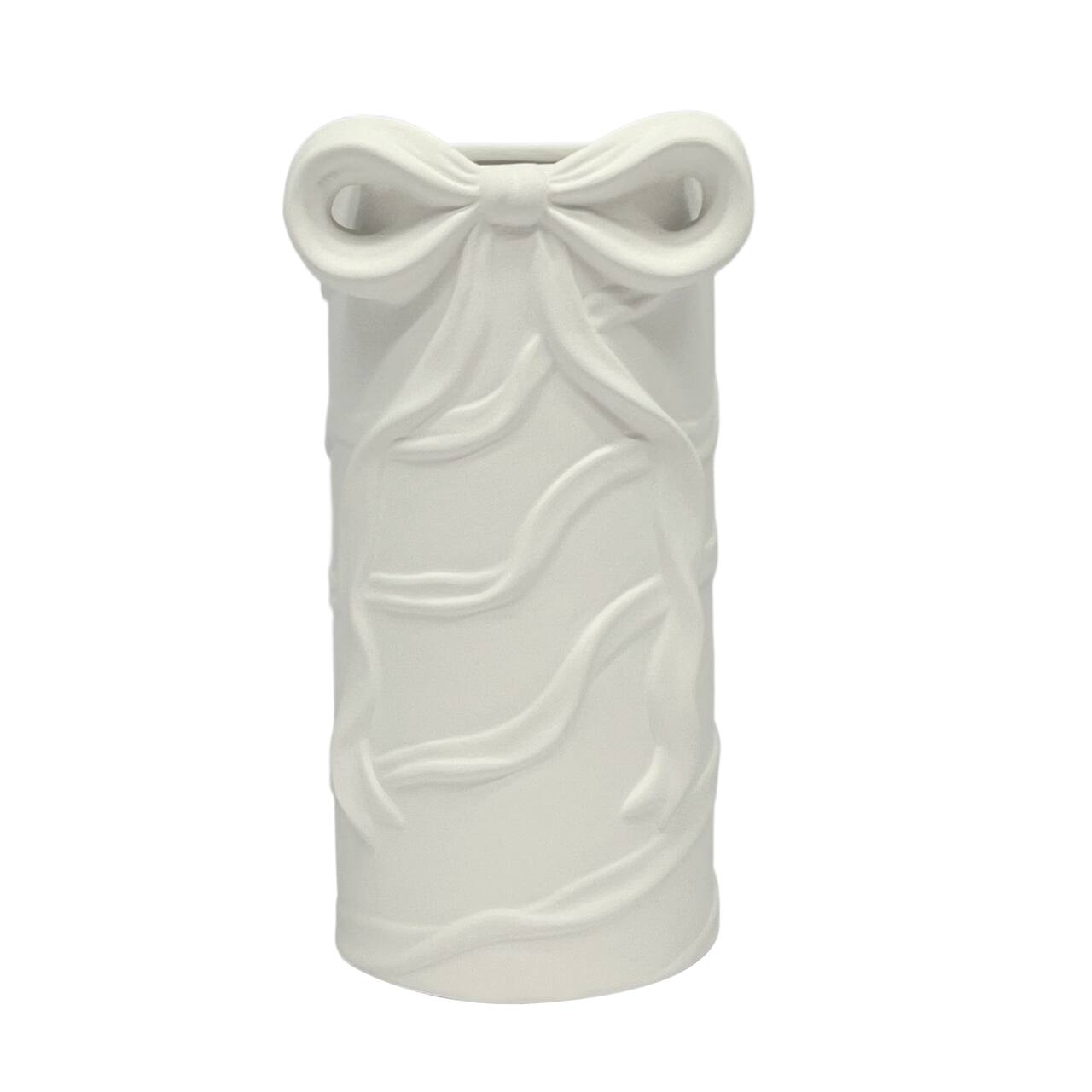 6.5" Ceramic Bow Cylinder Vase by Make Market®